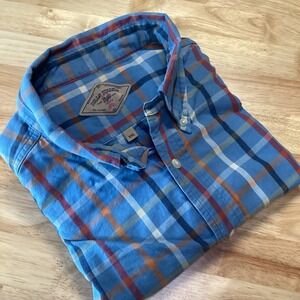 Mens Bills‎ Khakis Sport Shirtings Long Sleeved Lightweight Plaid  Flannel XXL